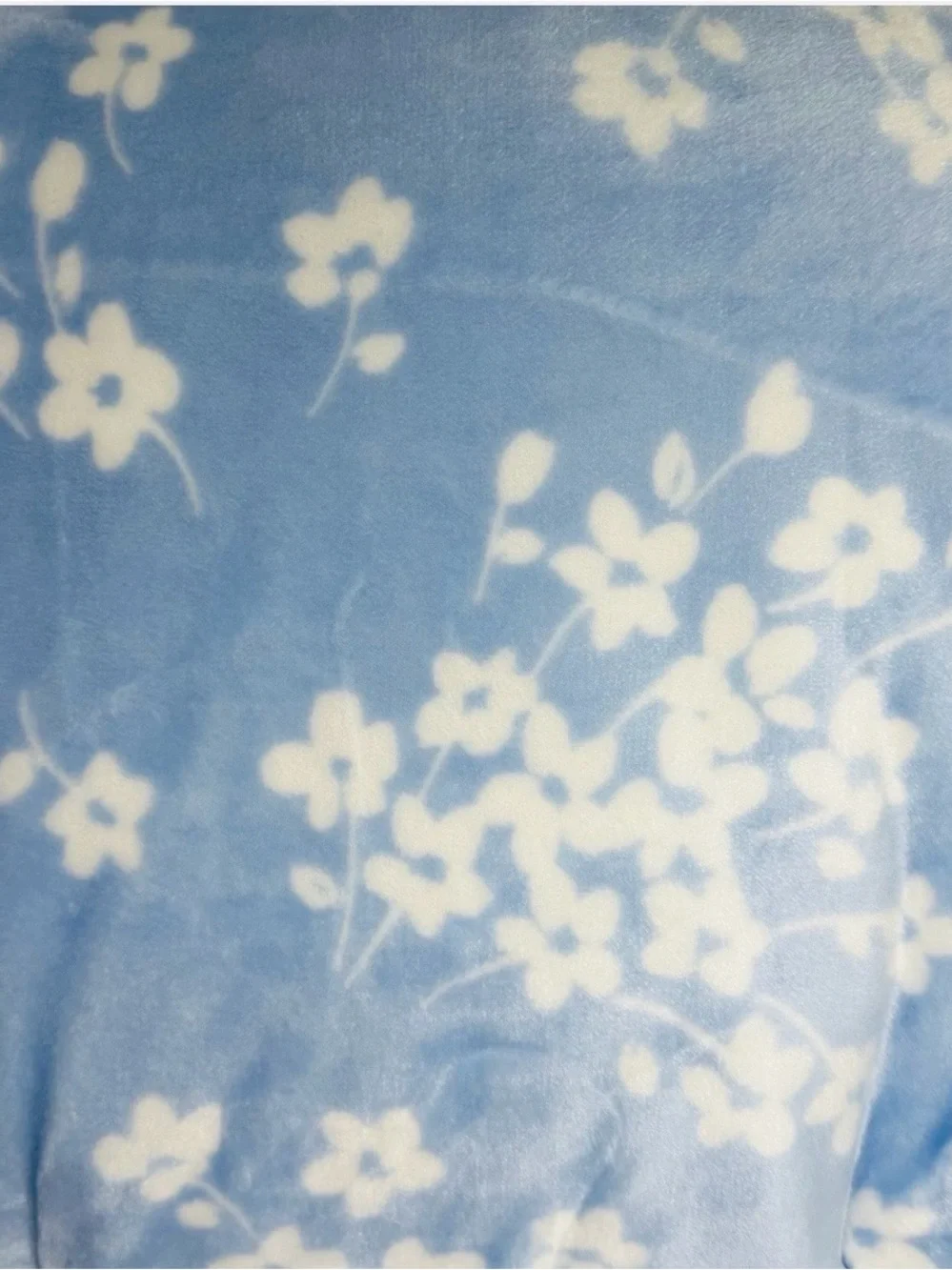 Kate Spade Plush Fleece Throw Blanket - Blue Sweet Floral